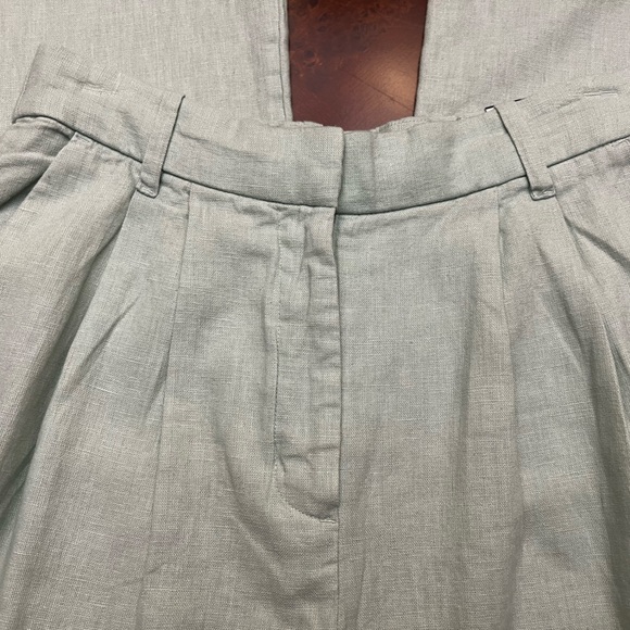 NWT Abercrombie and Fitch linen sage green trousers - Picture 7 of 10